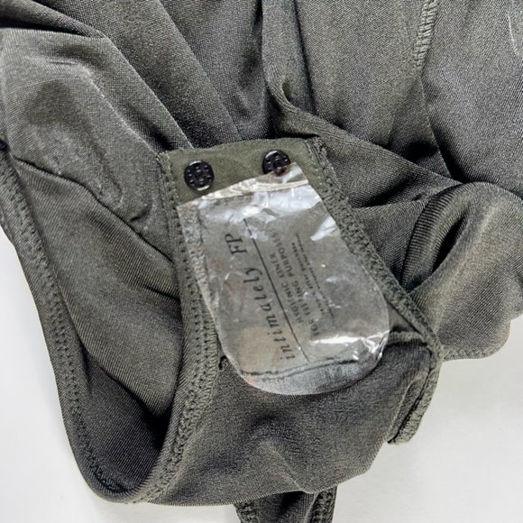 Free People Intimately Womens Turnt Bodysuit Top Draped Thong Long Sleeve M New - Picture 6 of 12